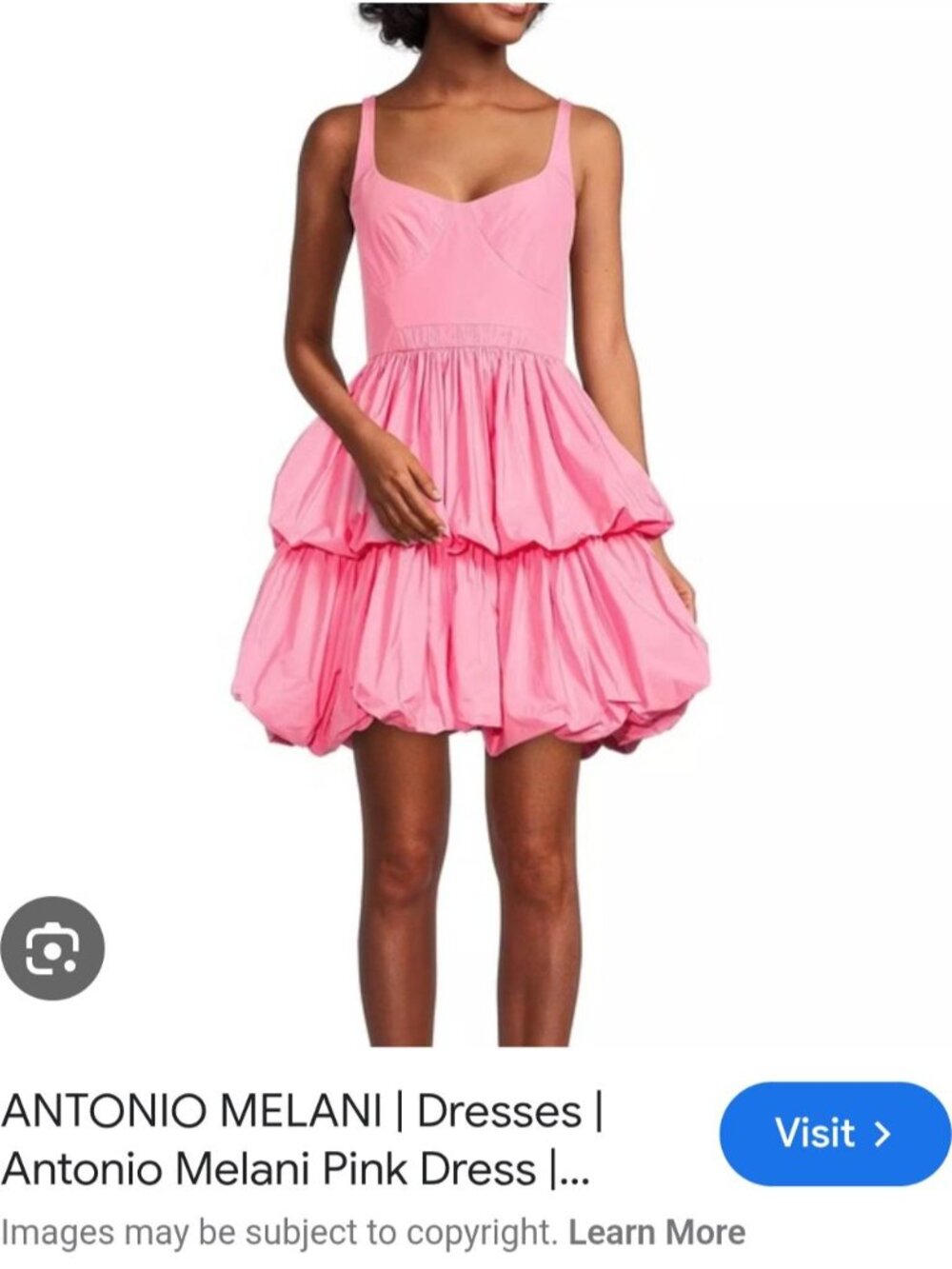 Barbie Pink Playful tired mini dress by ANTONIO MELANI size 4 small Sleeveless